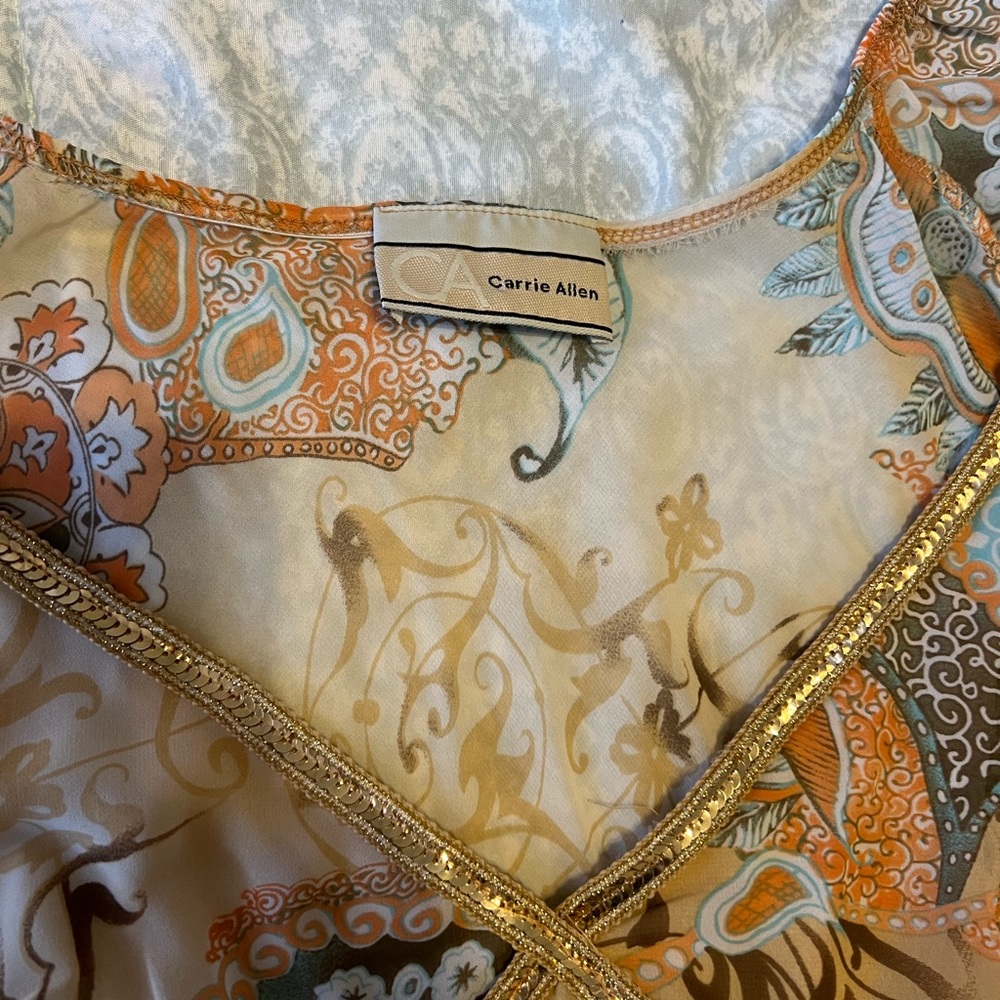 Carrie Allen sequin floral top